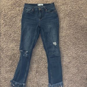 Great heights frayed free people jeans